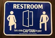 Extra LargeCaptain Morgan Rum Men and Women Bathroom Decals Signs Free Shipping