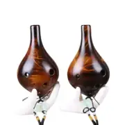 6 Hole Small Size Ocarina Strawfire Ceramic Alto C Tone Key Flute Chinese Tao