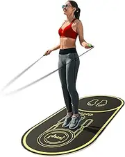 Jump Rope Mat 63'x31'/27' Oval Exercise Workout Mat, Non-Slip Indoor Outdoor Crossrope Mat, 6mm Thick High-Density Workout Jump Rope Pad for Home Gym Flooring Concrete Jumping Rope Mat