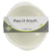 Pac-It Fresh BPA-Free, Large 41oz, Round Plastic Food Container in White or Blue