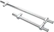 Shower Grab Bar,Adjustable Hole Distance Push and Pull Door Handle Sets,Shower Door Handle Double Sided for Glass Shower