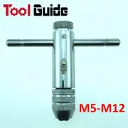 M5-M12 Ratchet Tap Wrench T Type Tapping Handle 4.6-8mm Taps, (Tap and Die)