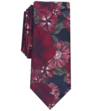 Bar Iii Men’s Glencoe Floral Slim Tie, Red