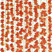 12 Strands Fall Maple Leaves,Artificial Maple Leaves,Autumn Foliage Hanging Vines, for Bedroom,Home, Wall,Party, Arch, Apartment Room Decor