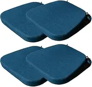 Seat Cushion Dining Chair Cushions Set of 4 with Ties Non Slip Foam Seat Pads for Kitchen Chairs Removable and Soft Garden Chair Pads Comfortable Seat Cushion (40 x 38cm)