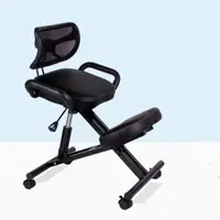 在飛比找ETMall東森購物網優惠-正姿跪椅電腦椅騎馬椅 矯正坐姿護腰椅 寫字椅人體工學靠背跪坐