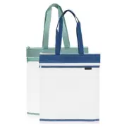 2pcs Nylon Document Bag, Mesh Transparent File Pouch for Office, Blue, Green