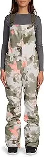 [dc] Collective Bib Womens Snowboard Pants Watercolor Tie Dye Sz S