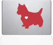 The Decal Guru I Love My Yorkshire Terrier Decal Vinyl Sticker, 11" MacBook Air