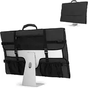 [CURMIO] Travel Carrying Bag Compatible for Apple 27" iMac, Protective Monitor Dust Cover for 27" LCD Screens and Accessories, Black, Patent Pending