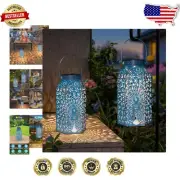 Beautiful Blue Peacock Solar Lantern Set - Perfect for Outdoor Decor and Gifting