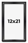 12x21 Shadow Box Frame Black | 1.25 inches Deep Real Wood Contemporary Shadowbox