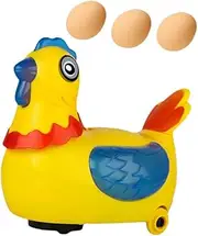 1 Set Electric Singing Chicken Adorable Walking Hen with Egg Laying Function Early Educational Plaything for Random Color Eggs Included