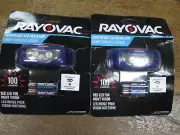 2 ITEMS - Rayovac LED Headlight 100 Lumens Flashlight Torch Headlamp RED LED