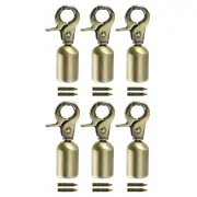 0.51" Cord End Cap Terminator Cord for Tassel Jewelry Making, 6Pcs Bronze