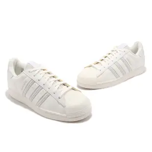 adidas 休閒鞋 Superstar Vegan Icons 男鞋 女鞋 奶油白 淺灰 皮革 麂皮 愛迪達 GY4656 28cm WHITE/GREY