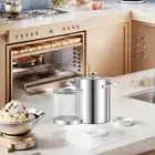 Deep Fryer Pot Stainless Steel with Basket Frying Pan for Frying Boiled Eggs