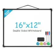 16x12 Inch Double-Sided Dry Erase Board for Wall for Students Planning Drawing