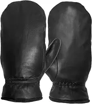 [PRATT & HART] Pratt and Hart Women's Leather Mittens with Hi-Loft Sherpa Lining