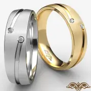 2 Round Bezel Diamond Half Eternity Wedding Mens Band 14k White Gold 0.26Ctw