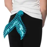 Plush Mermaid Clip On Tail Blue Fantasy Easy Costume Accessory Child or Adult