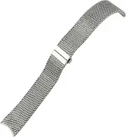 [UMCNVV] 20mm Stainless Steel Metal Woven Wacthband For Breitling 41mm Time AB0176 Silver Solid Watch Strap Bracelets