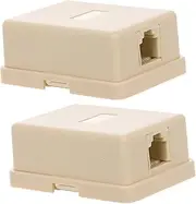 2pcs Box Telephone Junction Box Splitter Durable Connector for Home Use Easy Install Phone Accessory Connect Multiple Devices with One Click Wiring