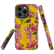 For Apple iPhone 13 Pro Max Case, Armour Back Cover, Flower Pattern