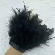 New Turkey Feather Wrist Cuffs - Black - Wholesale Feathers & Craft Supplies