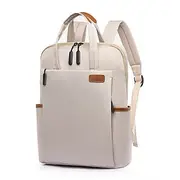 Women's Minimalist Waterproof Laptop Backpack - Lightweight Travel and Work Bag with Luggage Strap, Perfect for College Back to School, Business Travel and Dai