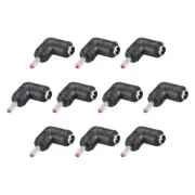 10pcs DC Power Connector Right Angle 5.5mm x 2.1mm Female to 3.5mm x 1.35mm