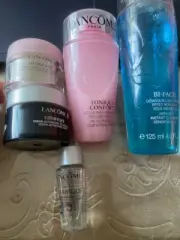 5 X Lancome comfort toner, hydra zen cream, dual essense, youth cream , makeup r