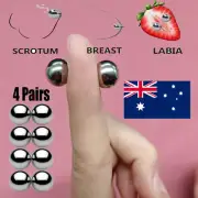 4 Pairs Clitoris Labia Breast Clamps Magnetic Beads Enhancer Stimulaton Jewelry