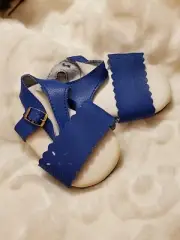 NIP-royal blue sandals fit Apple Valley 22" dolls