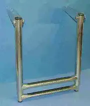 Windline Stainless Steel Over Platform Telescoping Drop Ladder 2 Step