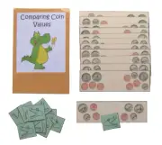 Teacher Made Math Center Resource Comparing Coin Values Greater Than & Less Than