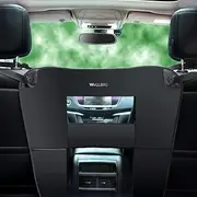 Wellbro Dog Car Backseat Barrier, Padded and Durable Nylon Net Pet Barrier, Vehicle Travel Dog Fence with 2 Mesh Windows, for Safe Driving, Easy to Install and Adjust for All Cars