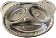 Panda Ear Steel Plates, Steel Divided Plates and Utensils Toddl Supplies, Led for Kids, Weaning for Baby