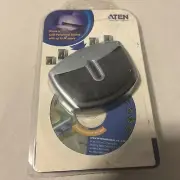 Aten US421A 4-Port USB 2.0 Peripheral Switch Pushbuttons, Software, Auto Switch