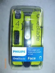 PHILIPS ONE BLADE SHAVER FACE TRIMMER EDGER 4 COMBS 4 hr. CHARGE WET OR DRY NEW