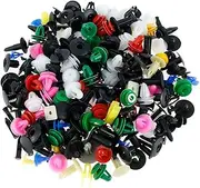 200Pcs Bumper Clips Car Retainer Clips & Plastic Fasteners Kit Auto Body Push Rivets Fender Liner Clips Multiple Size Universal Car Door Panel Trim Clip Fasteners for Car Auto Vehicle Truck