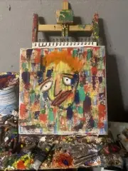 Panels Of Pain #2 - By Cole Holliday - Original Oil painting - 12x12 Canvas