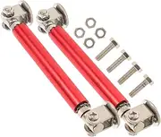 TIDTALEO 2pcs Car Chin Fixation Protector Front Splitter Rods Car Accessories Automotive Splitter Rod Front Strut Splitter Rod Front Strut Rod Red Aluminum Alloy
