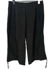 NWT Bryn Walker Women's Black Plus 3X Drawstring Pants Pull On Cool Touch