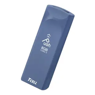 【TCELL 冠元】50入組-USB2.0 8GB Push推推隨身碟 普魯士藍