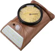 PartyKindom Solar Powered Outdoor Wall Lamp with Motion Sensor and Thermometer Light for Gardens Patios and Walkways Efficient Charging for Year and Christmas