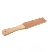 Wooden Handle Polishing Dual Sided Leather Blade Strop Cutter Razor Sharpener