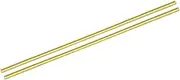 uxcell 2pcs Brass Rods 1/4" x 12" Brass Solid Round Stock Lathe Bar for Knife Handles Pin DIY Craft Model Plane(6mm in Diameter)