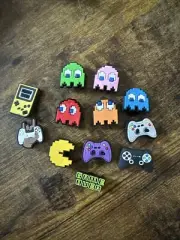 12 Retro Arcade Pacman Croc Video Game Shoe Charms Croc Charms