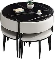 Modern 5 Piece Dining Table Set for 4 with Chairs Square/Round Kitchen Table Furniture for Small Spaces Negotiating Table and Chairs Set